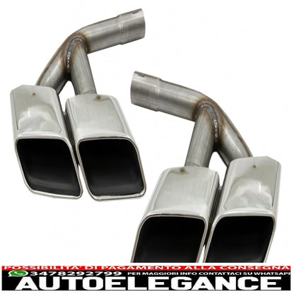 Terminali di scarico terminali di scarico adatti per audi q7 4m (2015-2019) sq7 design solo cromati 3.0 benzina benzina