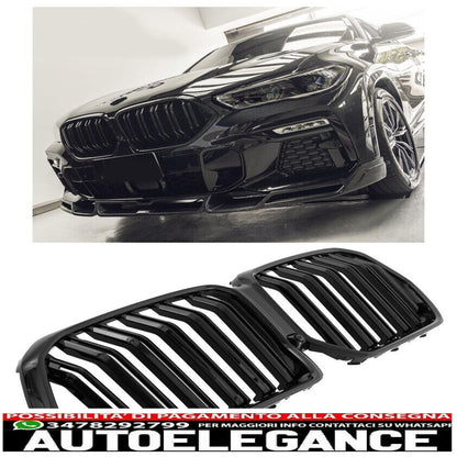 For BMW X6 G06 radiator grille double bar glossy black