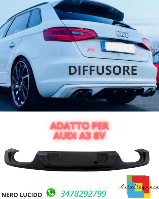 ✨DIFFUSORE POSTERIORE ADATTO PER  Audi A3 8V✨