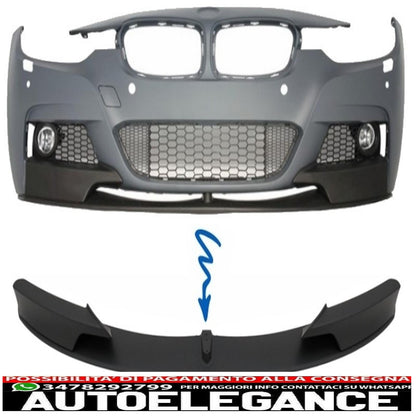 Front Bumper Spoiler Suitable for BMW 3 Series F30 F31 (2011-up) Sedan Touring M-Performance Design 