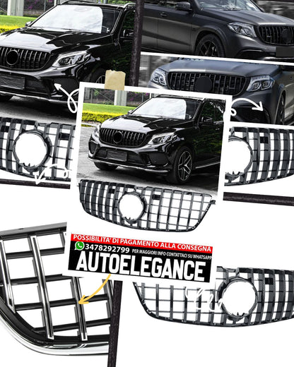 Griglia GT Panamericana adatta per Mercedes Classe GL W166 X166 12-15 nera