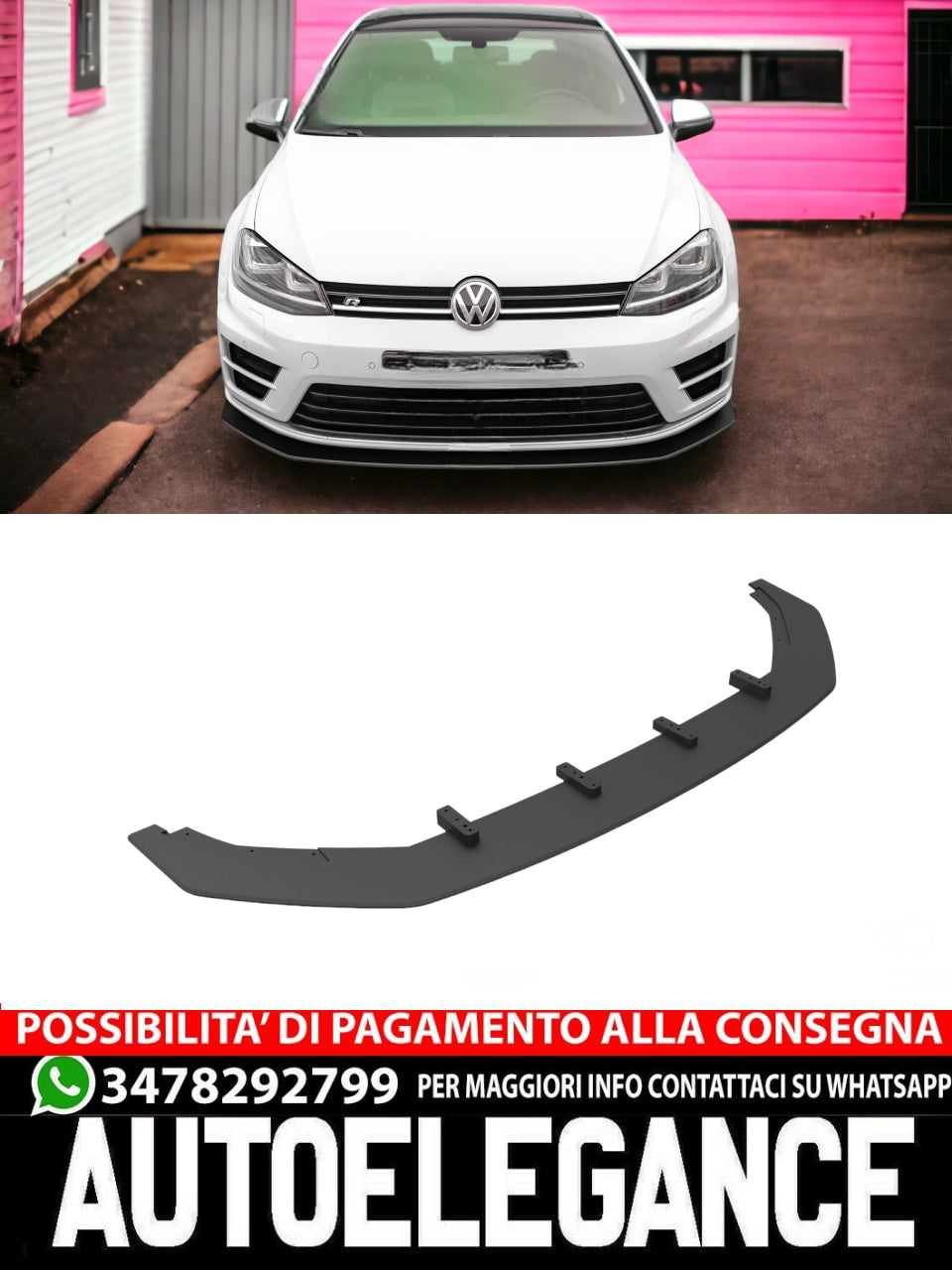 SPLITTER ANTERIORE STREET PRO V.2 VOLKSWAGEN GOLF R MK7