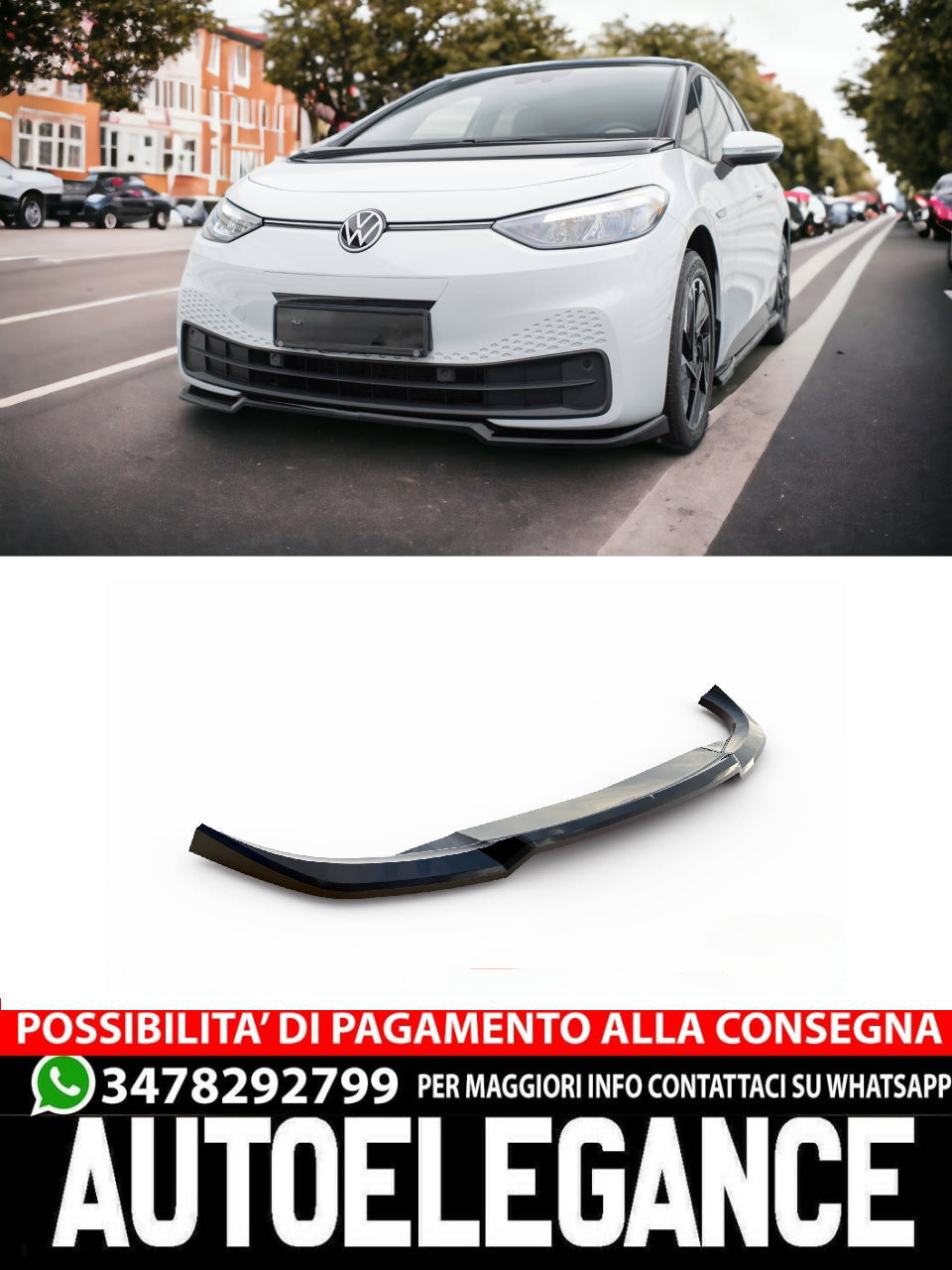 FRONT SPLITTER SUITABLE FOR V.1 VOLKSWAGEN ID.3 MK1 