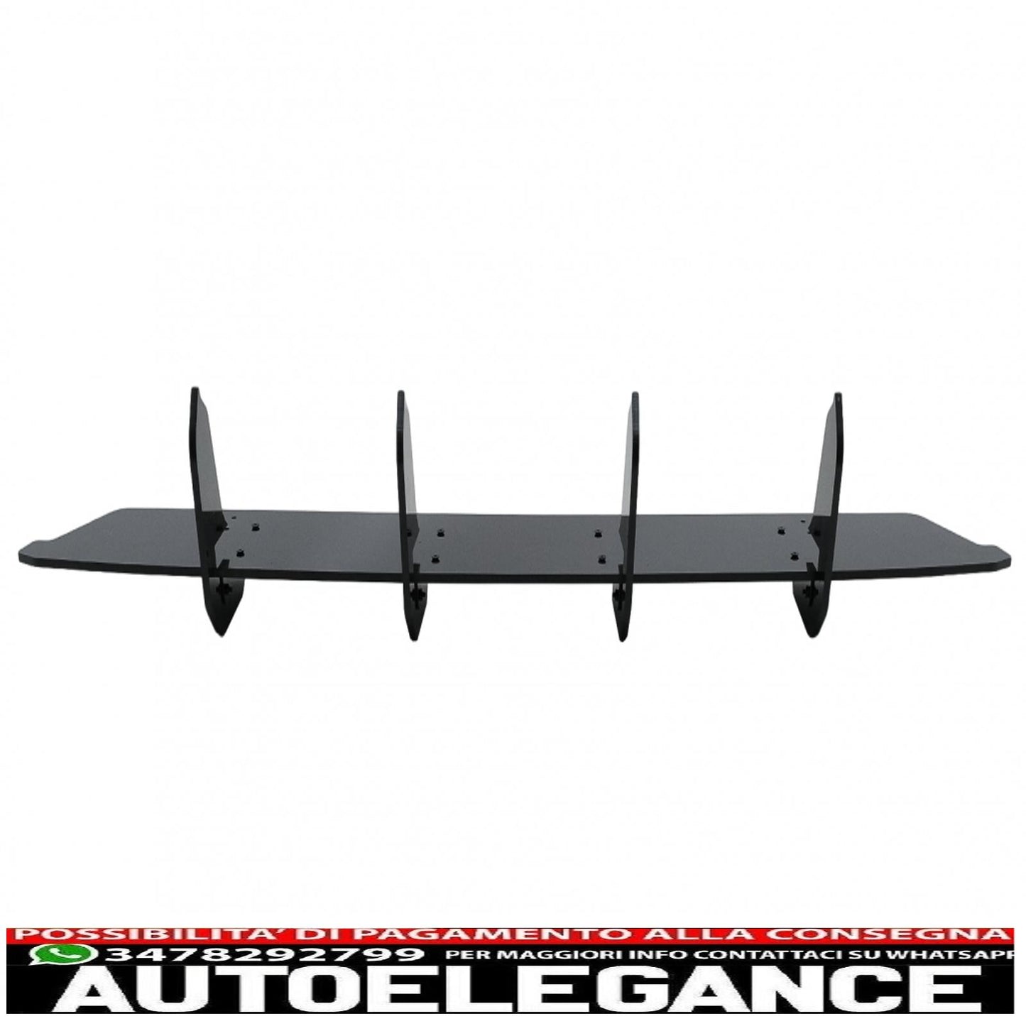 Rear bumper extension for diffuser suitable for mercedes cla 35 / 45 c118 x118 with aero pack (2019-up) black 