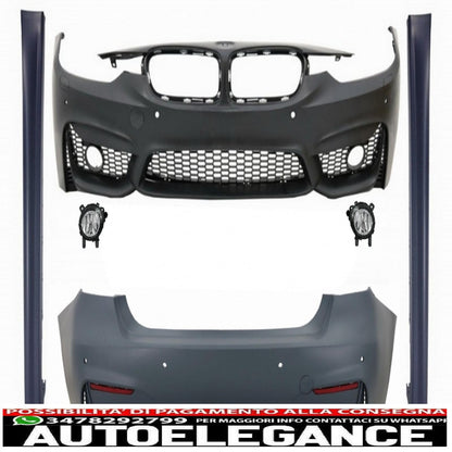 body kit suitable for bmw 3 series f30 (2011-2015) f30 lci (2016+) with fog lights projectors m3 sport design