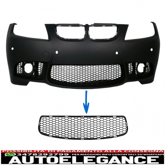 griglia centrale inferiore paraurti anteriore adatta per bmw serie 3 e90 e91 pre-lci (2004-2008) e92 e93 pre-lci (2006-2009) m3 design