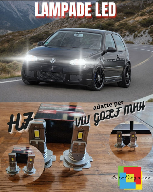 H7 LED KIT FOR VW POLO 9N RESTYLING 6000K WHITE 6000 LUMEN CANBUS LOW BEAM