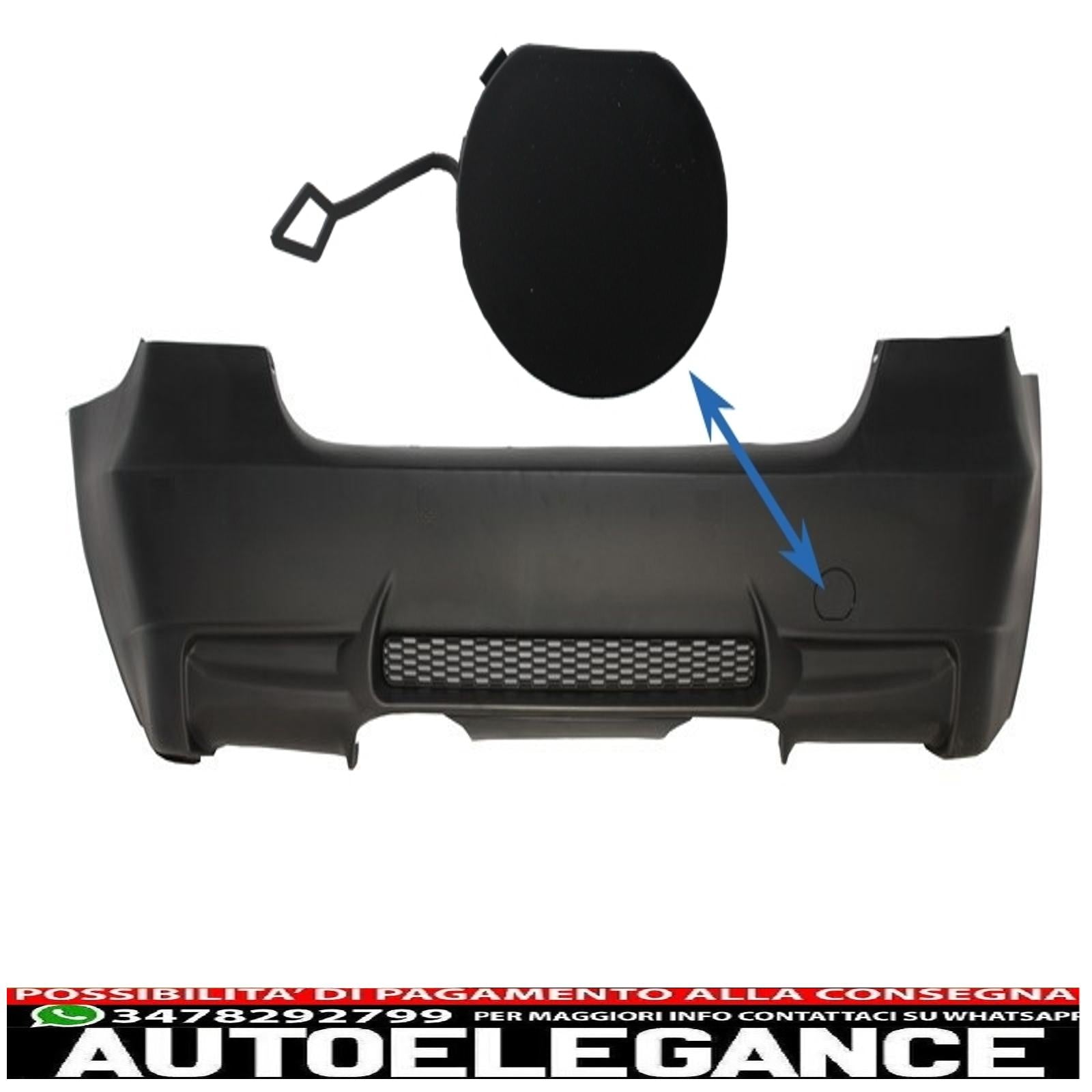 Copri gancio traino paraurti posteriore adatto per bmw serie 3 e90 (2004-2011) design m3 AUTOELEGANCERICAMBI