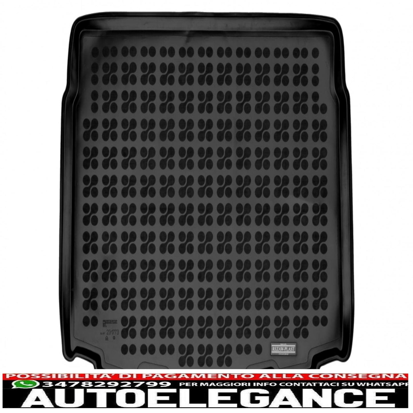 Black rubber trunk mat suitable for toyota corolla xii e210 ts (2018-up) station wagon
