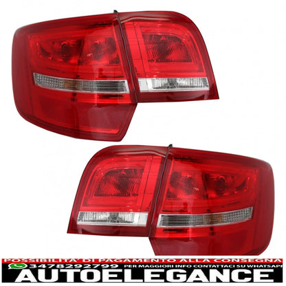 LED rear lights suitable for audi a3 8pa sportback (2004-2008) red/clear