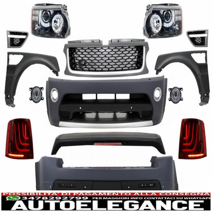 complete body kit suitable for land rover sport l320 facelift (2009-2013) glohh autobiography design gl-3 dynamic led rear lights