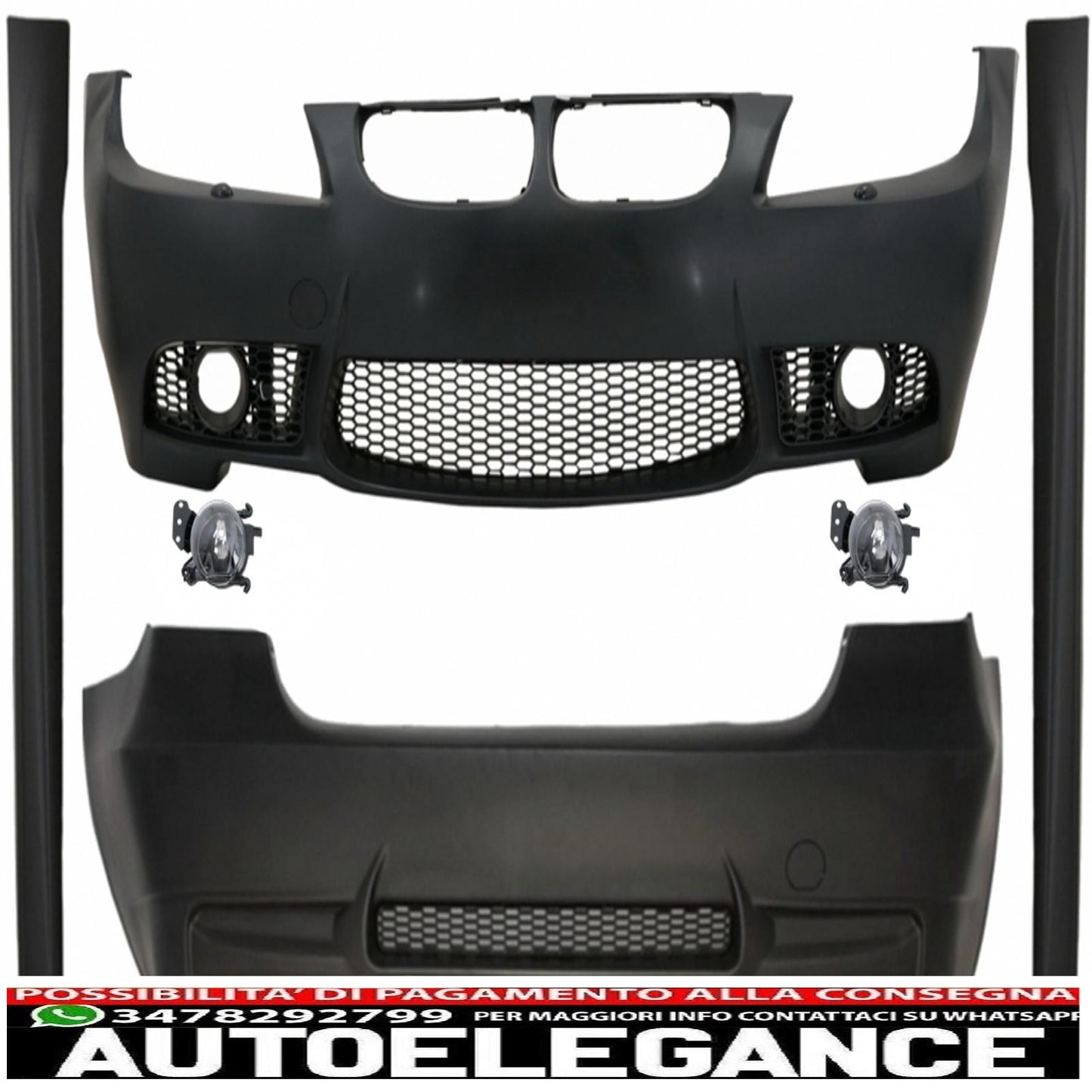 complete body kit without pdc with fog lamp suitable for bmw 3 series e90 lci facelift 2008-2011 m3 design 