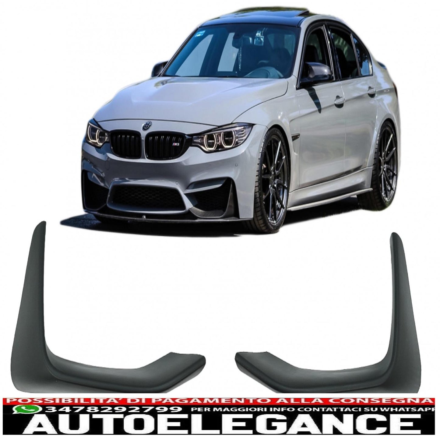 Front Bumper Spoiler Wings Fit For BMW F80 M3 F82/F83 M4 (2014-2019) 