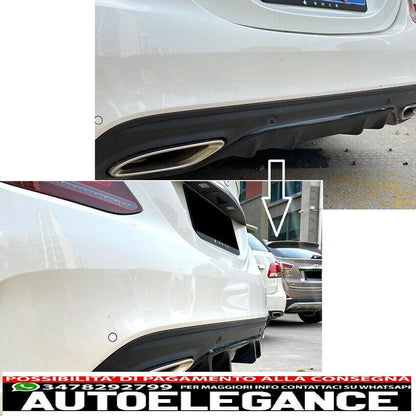 diffusore sottospoiler adatto per mercedes w205 con equipaggiamento esterno amg