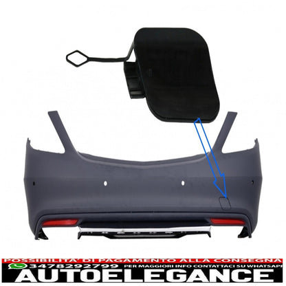 copertura gancio traino adatta per paraurti posteriore s63 a-design mercedes benz w222 classe s (2013-06.2017) AUTOELEGANCERICAMBI