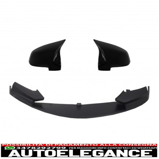 Labbro spoiler paraurti anteriore con coperture specchietti adatto per BMW serie 5 F10 F11 berlina Touring (2015-2017) design M-Performance