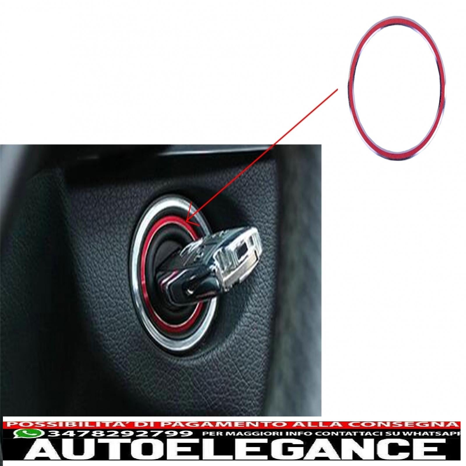 anello telaio accensione rosso adatto per mercedes classe a w176 classe b w246 classe cla c117 e classe gla x156 AUTOELEGANCERICAMBI