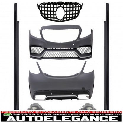 Complete body kit with front grille suitable for mercedes c-class w205 sedan (2014-2018) c63 a-design 