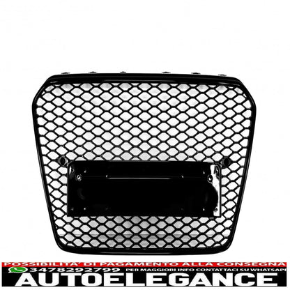 front grille without badge suitable for audi a5 8t (2012-2015) rs design piano black