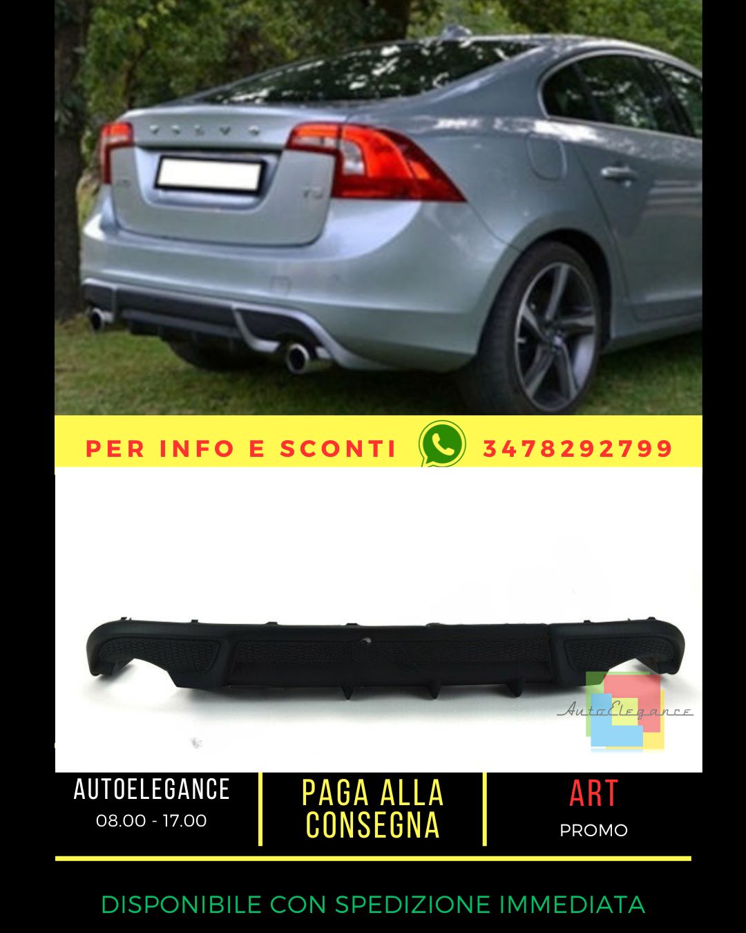 🔥DIFFUSER SUITABLE FOR VOLVO S60 V60 2010-2018🔥