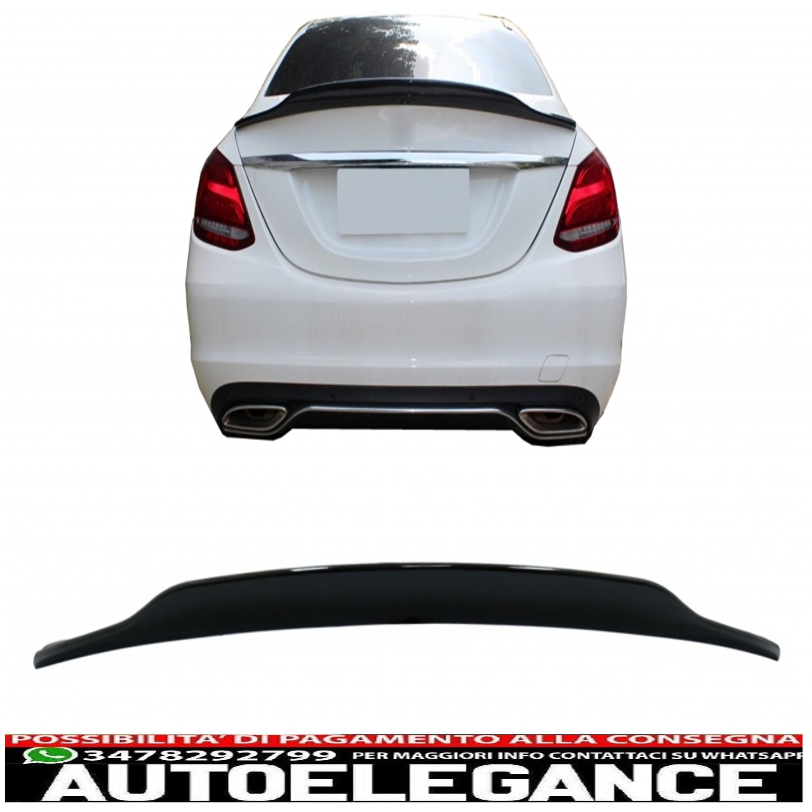 ala spoiler per bagagliaio adatta per mercedes classe c w205 (2014-2020) design sportivo e dinamico pianoforte nero AUTOELEGANCERICAMBI