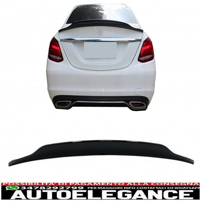 ala spoiler per bagagliaio adatta per mercedes classe c w205 (2014-2020) design sportivo e dinamico pianoforte nero AUTOELEGANCERICAMBI
