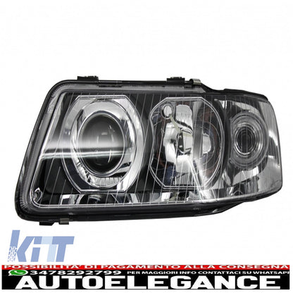 adatto per audi a3 8l (2000-2003) ricambio faro lato sinistro fondo cromato 8l00941003k 8l0941003af AUTOELEGANCERICAMBI
