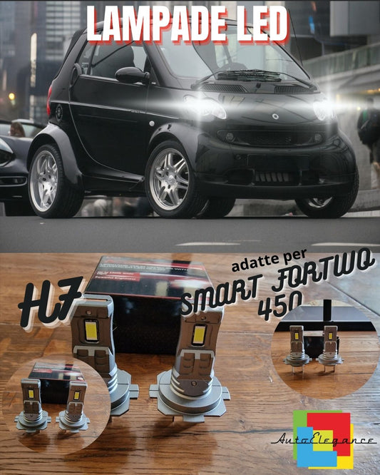 H7 LED KIT FOR SMART FORTWO 450 6000K WHITE 6000 LUMEN CANBUS LOW BEAM