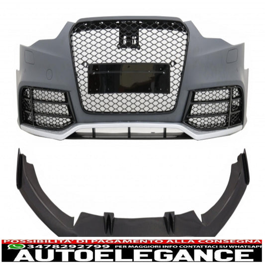 paraurti anteriore adatto per audi a5 8t restyling (2012-2016) con spoiler aggiuntivo sul paraurti design rs5