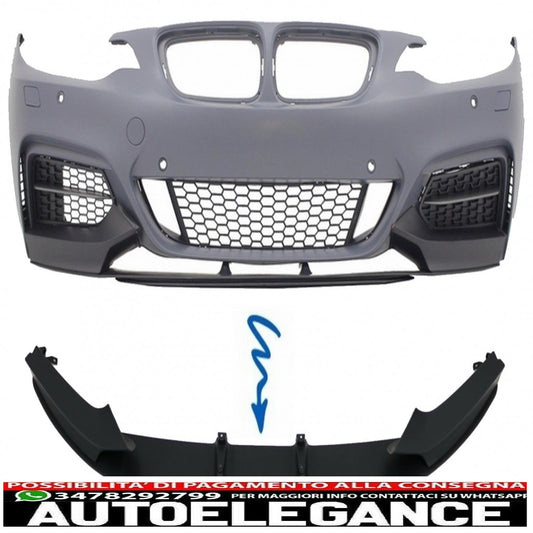 Labbro spoiler paraurti anteriore adatto per bmw serie 2 f22/f23 (2013-) coupé cabrio design m-performance