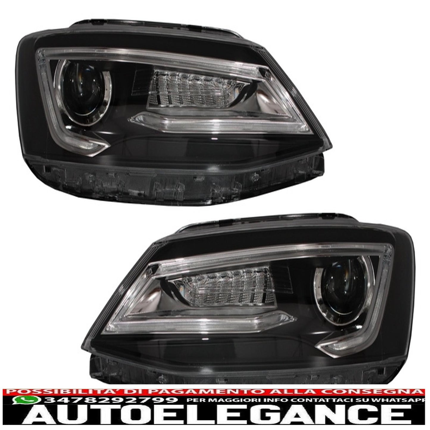 led drl headlights suitable for vw jetta mk6 vi (2011-2017) bi-xenon design dynamic and fluid signals demon look 