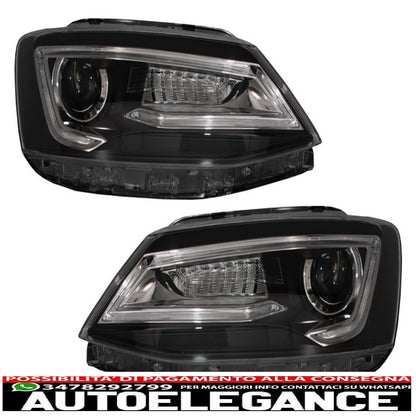 led drl headlights suitable for vw jetta mk6 vi (2011-2017) bi-xenon design dynamic and fluid signals demon look 