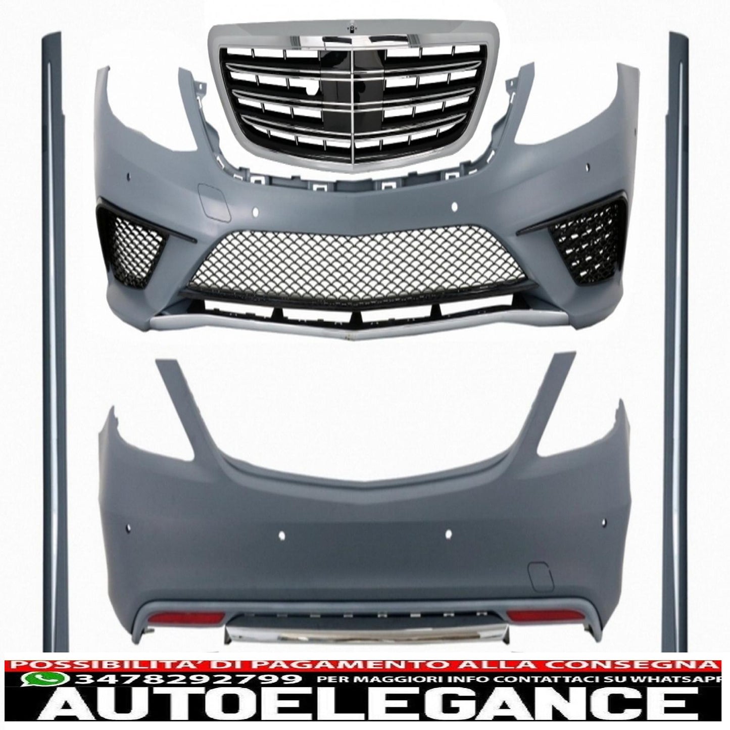 complete body kit suitable for mercedes s class w222 (2013-06.2017) s63 design lwb