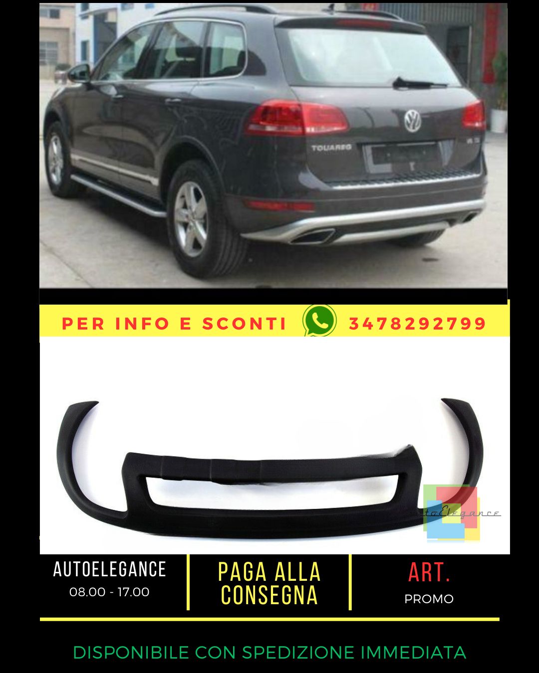 🔥DIFFUSORE ADATTO PER VW TOUAREG 7P6 2010-2014🔥