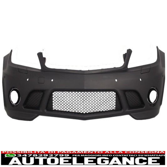 paraurti anteriore adatto a mercedes classe c w204 (2007-2012) design c63 con pdc