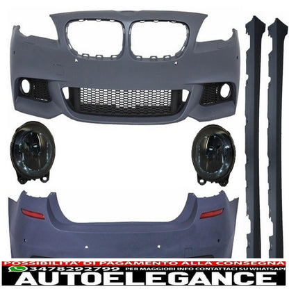 complete body kit with smoked fog lamps suitable for bmw f11 (2010-2014) m design black