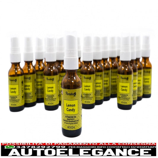 Paradise Air Fresh atomizzatore deodorante per ambienti con olio spray 25 ml caramelle al limone 25 unità diffusore di aromi