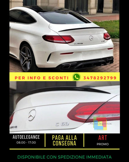 ✨SPOILER NERO LUCIDO ADATTO PER Mercedes C class C205 2014-2021 Coupe✨