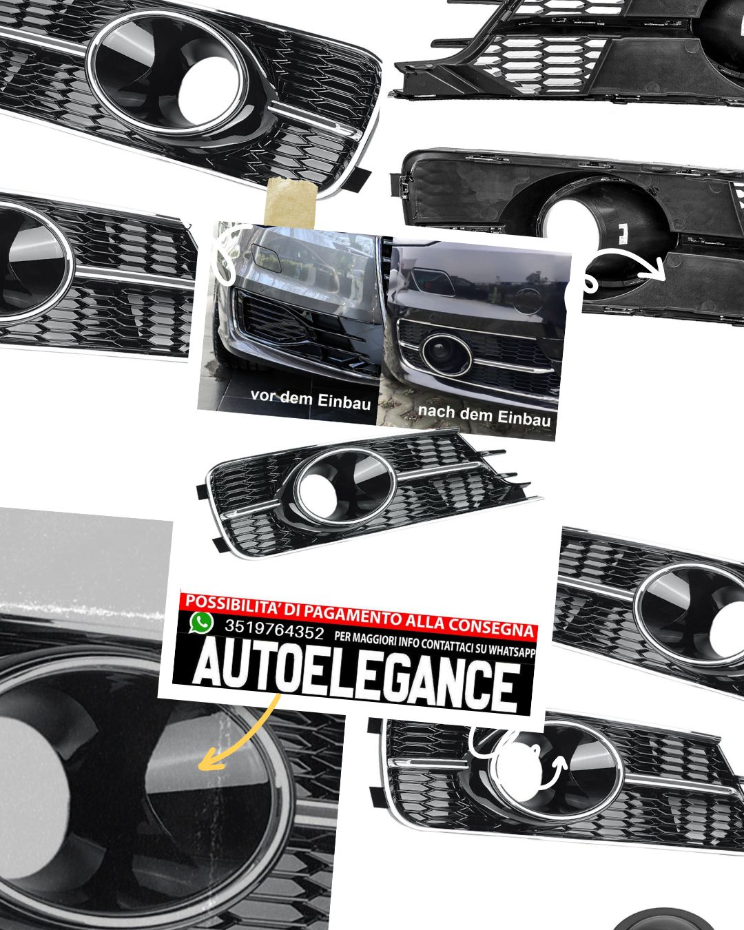 Griglia di ventilazione VA adatta per Audi A6 C7 Sport Tuning da lifting 14