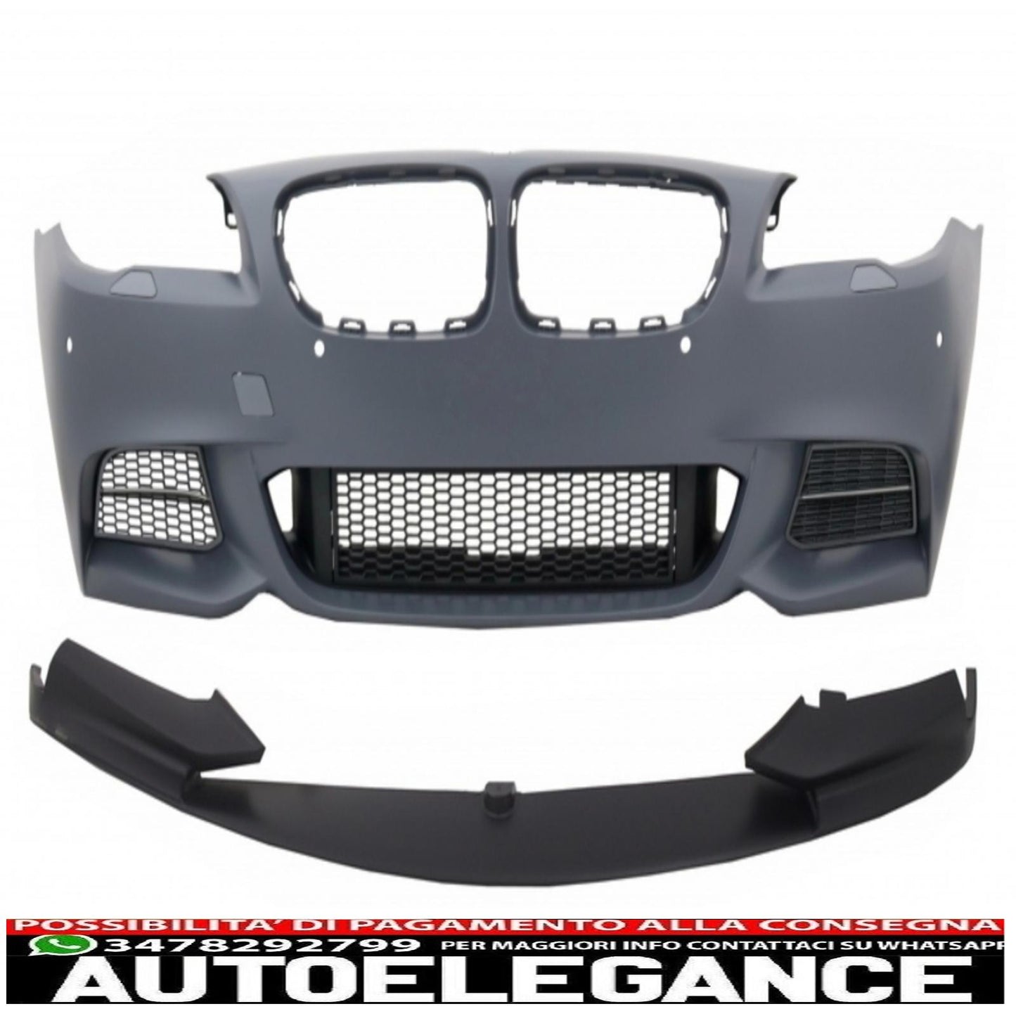 front bumper with spoiler suitable for bmw 5 series f10 f11 (2010-2017) m-performance sport m550 design