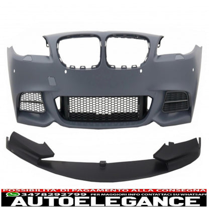 front bumper with spoiler suitable for bmw 5 series f10 f11 (2010-2017) m-performance sport m550 design