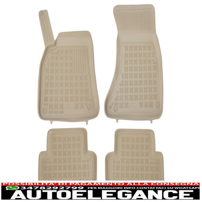 Beige rubber mat suitable for audi a4 b8 (2008-2015) a5 sportback (2009-2016)