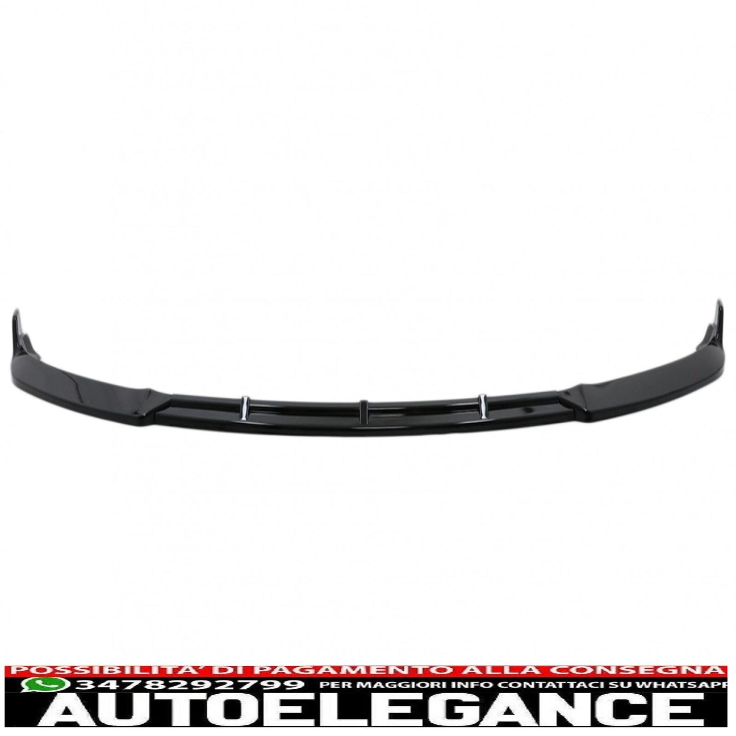 Front Bumper Spoiler Add-on Fit For Tesla Model S (2012-2015) 5 Door Liftback Sedan Piano Black
