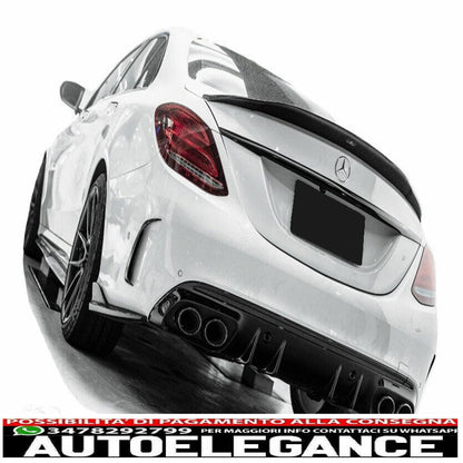 diffusore + paraurti scarico (nero) c43 amg ottica adatto per mercedes w205 s205-mostra il titolo originaletesto originalediffusor + auspuffblenden (schwarz) c43 amg optik passt für mercedes w205 s205