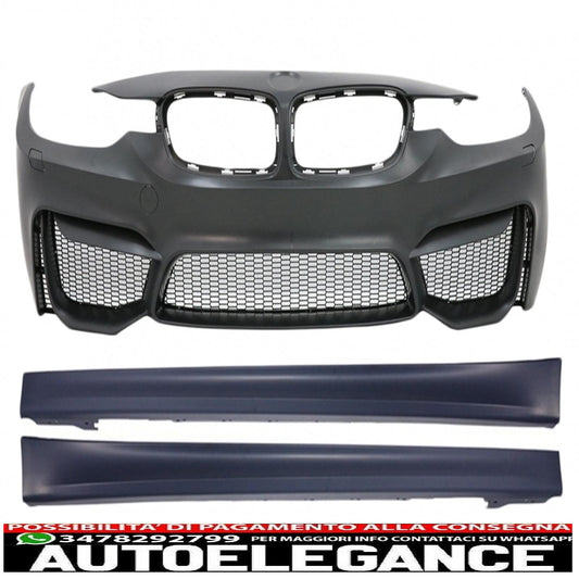 paraurti anteriore e minigonne laterali adatti per bmw serie 3 f30 f31 (2011-2019) design m3