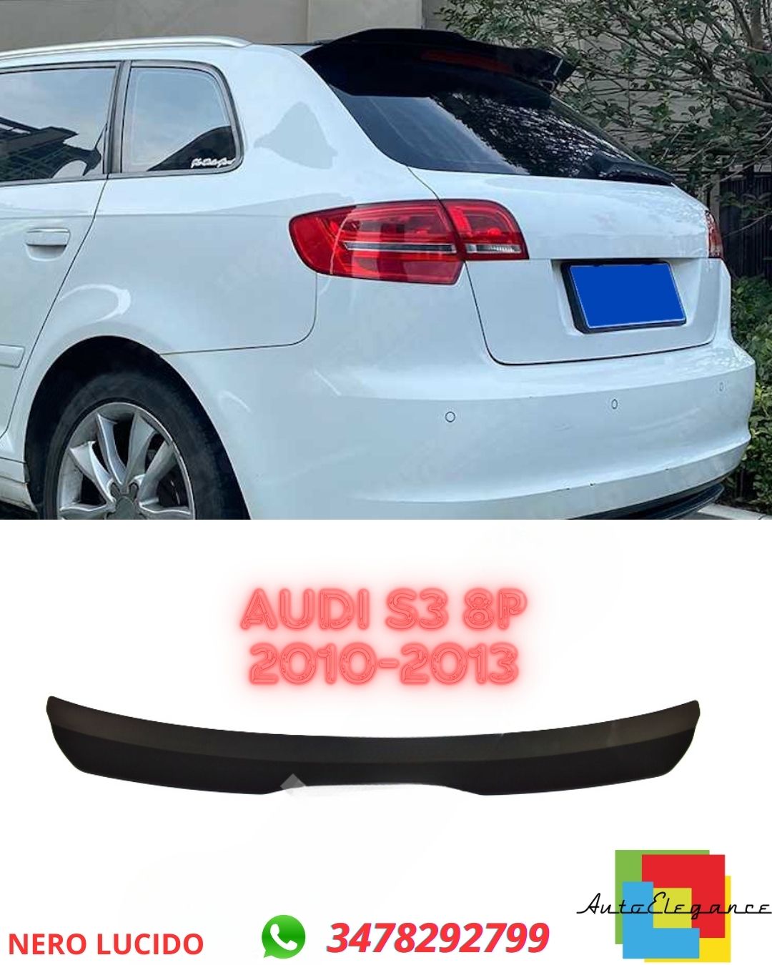 ✨SPOILER SUITABLE FOR Audi S3 8P 2010-2013✨