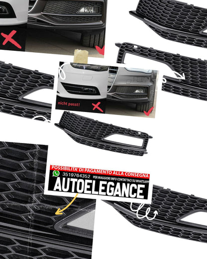 Griglia di ventilazione VAadatta per Audi A4 Avant B8 S Line listelli neri 2011+