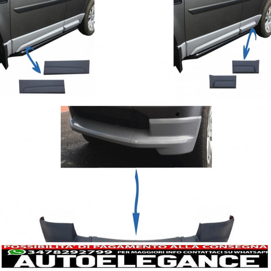 Dynamic Front Bumper Lower Spoiler Fit For Land Rover Freelander 2 L359 Facelift (2011-2014) &amp; Front/Rear Side Skirts, Left &amp; Right Door Panels.