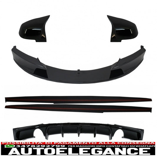 Exterior body kit suitable for bmw 3 series f30 f31 (2011-2019) m performance design gloss black 