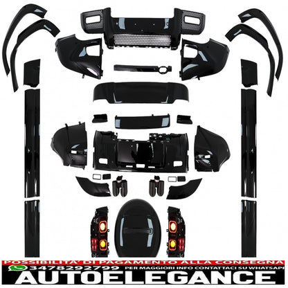 body kit suitable for Land Rover Defender Suv L663 (2019 onwards) piano black 